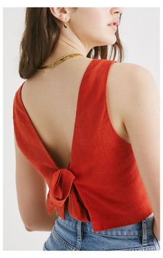 Tank Top Diy, Tie Back Tank Top, Backless Tank Top, Tank Top Pattern, Top Diy, Fun In The Sun, Kendall Kylie, Diy Couture