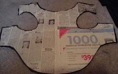 the newspaper has been cut out to look like an origami