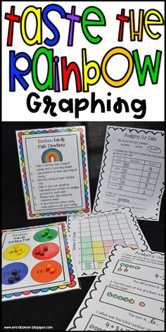 the rainbow graphing game for kids to practice their handwriting and writing skills with text