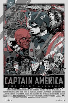 the poster for captain america is shown