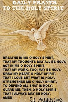 Prayer To The Holy Spirit, Come Holy Spirit, Catholic Beliefs, Special Prayers, Christian Prayers, Beautiful Prayers, Prayer Verses