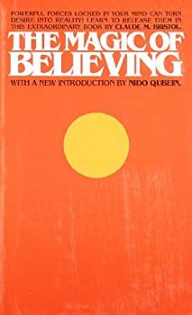 an orange book cover with the words, the magic of believing