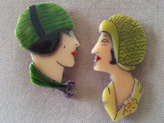 Vintage Bakelite Flapper Brooches or Pins, Art Deco Bakelite Pins, or celluloid brooches. Hallway 2023, Kitsch Jewelry, Bakelite Buttons, Bobbed Hair, Celluloid Jewelry, Bakelite Brooch, Bakelite Jewelry, Lucite Jewelry, Vintage Celluloid