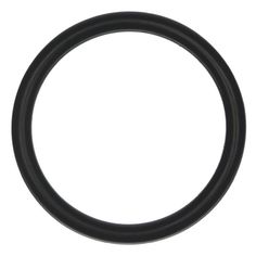 a black rubber o - ring on a white background