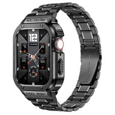 --Compatibility]This Case/Band Is Compatible With Apple Watch Series 8/7/6/5/4/Se(44mm/45mm), The Band Fits Wristbands With Wrist Sizes 6.5 - 8.8 Inches (About 16.5 - 22.4 Cm), Using The Included Link Removal Tool To Shorten Or Extend It To Fit Your Wrist Perfectly. Only The Chain Marked With An Arrow Can Be Removed. --Metal Case Protectionone-Piece Band With Case Is Made Of High Quality 316 Steel, Strong, Shock And Drop Resistant. With Enhanced Comfort And Durability, This Strap Is Skin-Friendl Wear-resistant Black Apple Watch Band For Outdoor, Black Wear-resistant Apple Watch Band For Outdoor, Black Rectangular Watch Accessories For Outdoors, Black Rectangular Watch Accessories For Outdoor, Wear-resistant Black Rectangular Apple Watch Band, Black Wear-resistant Rectangular Apple Watch Band, Black Wear-resistant Apple Watch Band, Modern Black Rectangular Digital Watch, Watch Safes