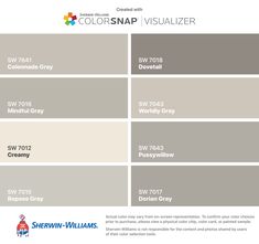 the color scheme for colorsnap visualizer, which is available in several different shades