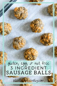 gluten egg and nut free 3 ingredient sausage balls