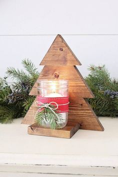 Diy Wood Christmas Tree, Wooden Christmas Tree, Diy Snowman, Christmas Mason Jars, Christmas Crafting, Wood Christmas Tree, Christmas Jars, Christmas Wood Crafts