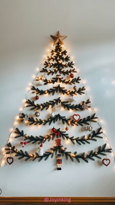 a decorated christmas tree with lights on it