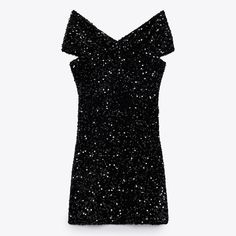 New With Tags No Stains Or Damage Save Money On Shipping And Bundle Smoke Free Home Open To Offers Zara Dress Black, Zara Denim Dress, Velvet Dress Short, Black Sparkly Dress, Zara Mini Dress, Zara Black Dress, Sparkly Dress, Black Velvet Dress, Printed Shirt Dress