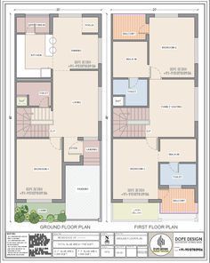 two story house plan with floor plans