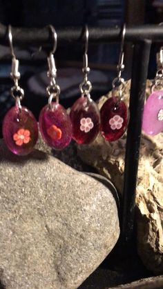 Etsy link in profile. Casual Jewelry, Resin Flowers, Galway, Dangling Earrings, Ear Jewelry, Resin Jewelry, Resin Crafts