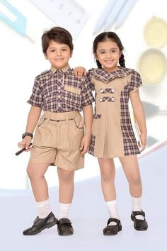 English Cafe, Stripes Clothes, Brown Uniform, Children Wears, Vision Ideas, Women Uniform, School Attire, School Apparel