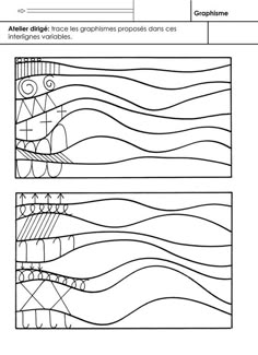 an image of some lines that have been cut out to look like waves and dots