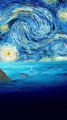 Random Art, Van Gogh, Starry Night, Iphone, Van, Twitter, Water, Anime, Art