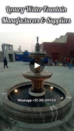 a fountain with water flowing out of it