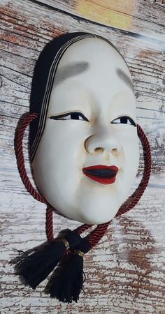 Traditional Japanese Masks, Artistic White Masks As A Gift, Artistic White Masks For Festivals, Artistic White Masks As Gifts, Handmade Traditional Mask, Korean Mask Traditional, Yokai Mask, Shaved Eyebrows, Japanese Eyebrows