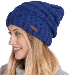 PRICES MAY VARY. SLOUCHY, COOL STYLE: This oversized slouch beanie is perfectly slouchy, while still looking put together. Stay casual and embrace our slouch hats for women or pair with a more tailored coat for a night out–it’s a versatile style that works with any wardrobe. Did we mention that our slouch beanie is so roomy, no one will be able to tell if you’re having a lazy hair day? TOASTY CABLE-KNIT WARMTH: Knitted using 100% premium acrylic yarn, tour slouchy beanies for women offers lightw One Size Solid Color Hat For Fall, Slouchy Hats For Cold Weather, Warm Slouchy Solid Color Hat, Solid Bonnet For Cold Weather, Solid Bonnet For Cold Weather One Size, Solid One-size Bonnet For Cold Weather, Warm Solid Color Crochet Hat, Comfortable Solid Color Beanie One Size, Solid Color Comfortable Beanie One Size