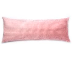 a pink pillow on a white background