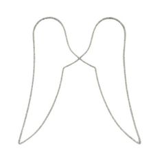 an angel's wing is shown in the shape of a cross on a white background