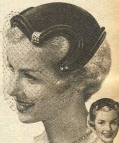 1955 Fashion, Retro Hats, Types Of Hats, Fifties Fashion, Vintage Millinery