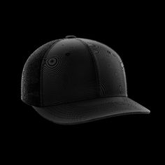 a black hat on a black background