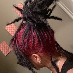 Locs Colors, Black Locs, Dyed Locs, Loc Ideas, Short Locs, Cute Dreads, Loc Hairstyles, Short Locs Hairstyles, Dreadlock Style