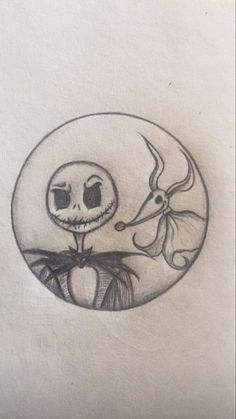 a drawing of jack skellingy from the nightmare before it was drawn by someone else