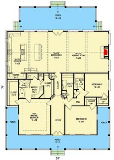 the floor plan for a two story house