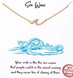 "Material: 18K gold / white gold dipped brass Lead and nickel free Closure: Lobster clasp Size: 16\" + 2\"" Wishbone Pendant Necklace, Surf Jewelry, Ocean Necklace, Wave Necklace, Sea Jewelry, Coin Pendant Necklace, Moon Pendant Necklace, Ocean Jewelry, Gold Dipped