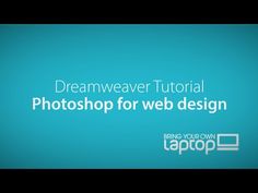 a blue background with the words dreamweaverr and photoshop for web design