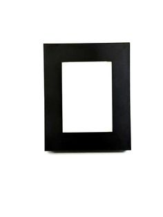 a black square frame on a white background