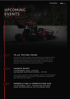 the upcoming event is coming up and it's time to take place on the track