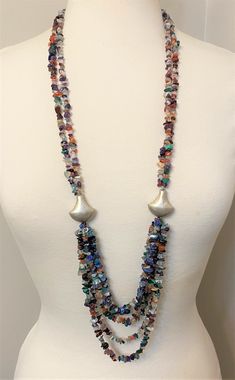 Vintage Crystal & Semi Precious Stones Chipped Beads Long Multi Strand Necklace Silver tone, Very good condition, It measure 42" long it layers  We combine shipping Pictures are part of the description, please look at all the pictures and if you have any question feel to ask! Make sure you check out my other vintage items! Antique Jewelry Necklace, Stone Chips, Chip Beads, Semi Precious Stones, Multi Strand Necklace, Vintage Crystal, Strand Necklace, Multi Strand, Necklace Silver