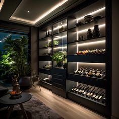 a room filled with lots of bottles and plants