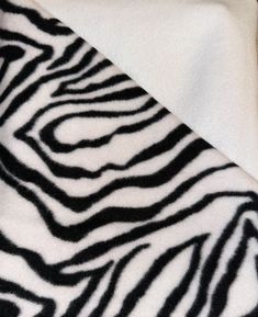 Black & White Zebra Print Fleece Blanket White Zebra, Zebra Print, Fleece Blanket, Blankets & Throws, Black White, Home And Living, Black And White, Silver, White