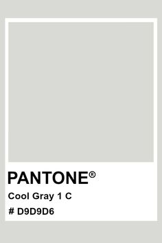 pantone's cool gray color is shown in the image, and it appears to be white