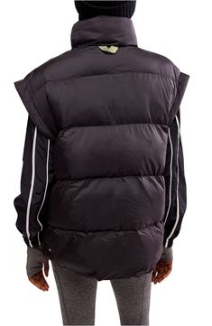 An oversized silhouette lends added warmth to a plush puffer vest that's complete with cap sleeves. 29" length (size Medium) Front zip closure Stand collar Side zip pockets Lined, with 100% polyester fill 100% polyamide Machine wash, tumble dry Imported Free People Vest, Oversized Puffer, Womens Puffer Vest, Fall Wardrobe Essentials, Sports Blazer, Baby Boy Shoes, Boy Shoes, Puffer Vest, Oversized Silhouette