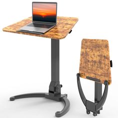 PRICES MAY VARY. Unique Folding Board: The mobile laptop desk is designed with a tiltable board, supporting 0°-90° flip, can be used for reading, composing and painting, etc. Added non-slip pads to protect the laptop from falling when used at an angle Gas Spring Height Adjsutment: The height of the rolling computer desk can be adjusted from 29.9" to 44.9" with one-button lifting. Using pneumatic adjustment technology, the lifting process is smooth and fast, and it is easy to switch between sitti Desk With Wheels, Mobile Standing Desk, Portable Laptop Desk, Rolling Desk, Low Sofa, Foldable Desk, Portable Desk, Standing Table, Computer Workstation