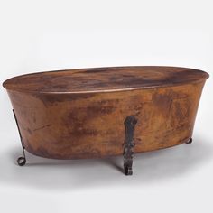 Jackson Hole Copper Cauldron Table - Oval (2 Sizes) Coffee Table Large Copper Coffee Table, Coastal Coffee Table, Coffee Table Natural, Drum Coffee Table, Copper Table, Copper Kettle, Drum Table, Furniture Design Living Room, Beach House Style