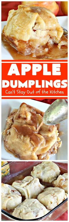 apple dumplings are an easy and delicious dessert that's ready to be eaten