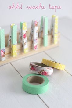 two rolls of washi tape sitting next to each other