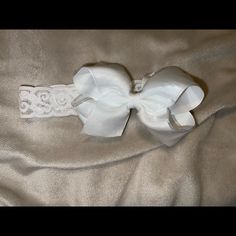 White Lace Baby Girl Headband Bow. Never Worn Perfect Condition Make Me An Offer Lace Headbands, Kids Hair Accessories, Baby Girl Headbands, Girls Headbands, Bow Headband, Kids Accessories, White Lace, Kids Shop, Baby Girl