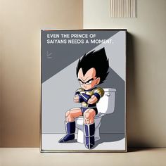 Anime Toilet Series #04 (Vegeta, Use the Flush) The perfect FUNNY gift for any Dragon Ball fan's bathroom! Important: This is a digital item. You will not receive a physical product. Download and print the file like you would a photo. HOW TO PRINT: After purchase, you'll be directed to the Etsy download page, and the file will also be emailed to you. You can learn more about Etsy downloads here: [https://www.etsy.com/help/article/3949] Toilet Wall Decor, Toilet Art, Funny Bathroom Decor, Bathroom Fan, Toilet Wall, Funny Bathroom, Bathroom Prints, Art Funny, Bathroom Humor