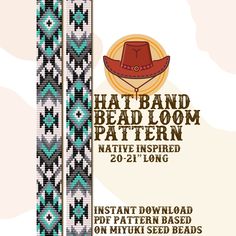 an advertisement for the hat band loom pattern native inspired 20 - 21 long line