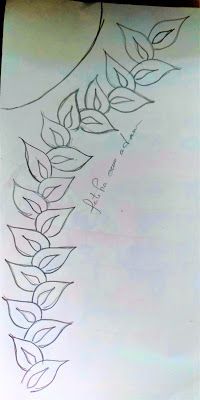 the back side of a piece of paper with writing on it and leaves drawn on it