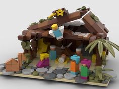 a toy house made out of lego blocks