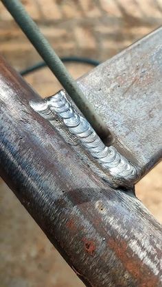 a close up of a metal object on a table