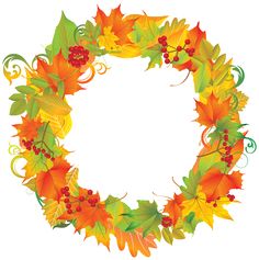 an autumn wreath with leaves and berries