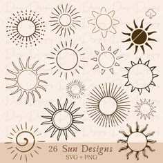 the sun designs for svg - png